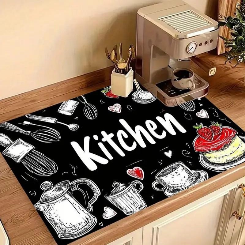 Bar Mat Rubber - Kitchen Super Absorbent Mat Coffee Dish