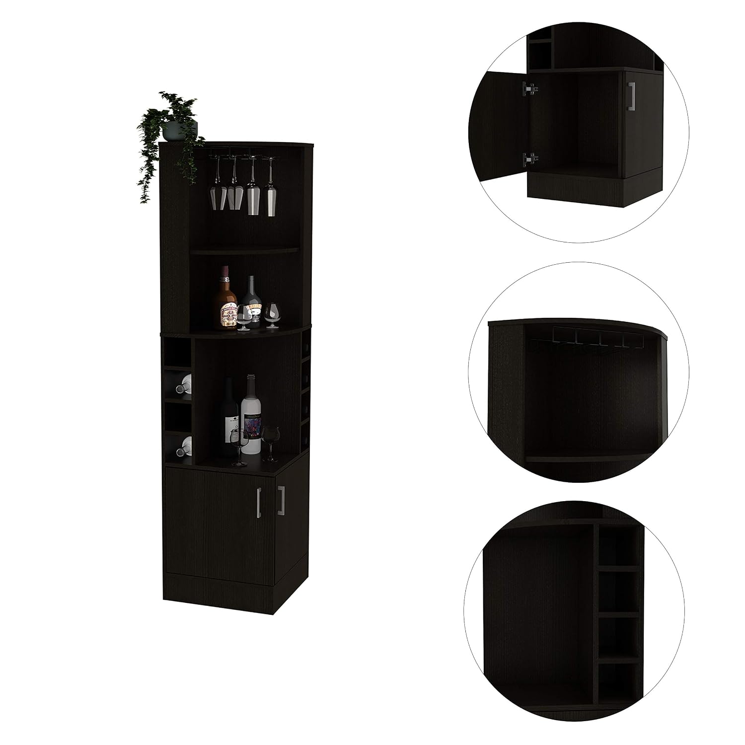 Corner Bar Cabinet with 2 Shel - огляд і ціна Home Bar And Cabinet
