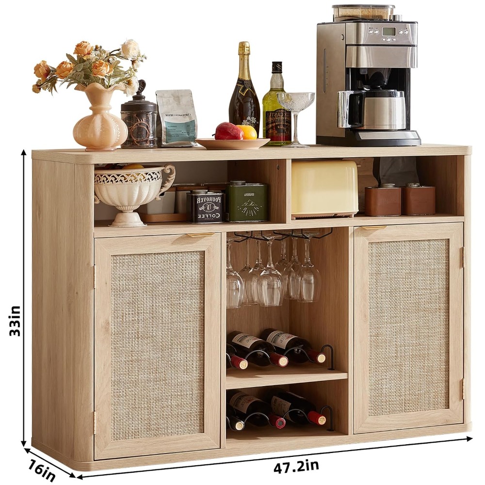Rattan Wine Cabinet With 2 Doo - огляд і ціна Home Bar And Cabinet