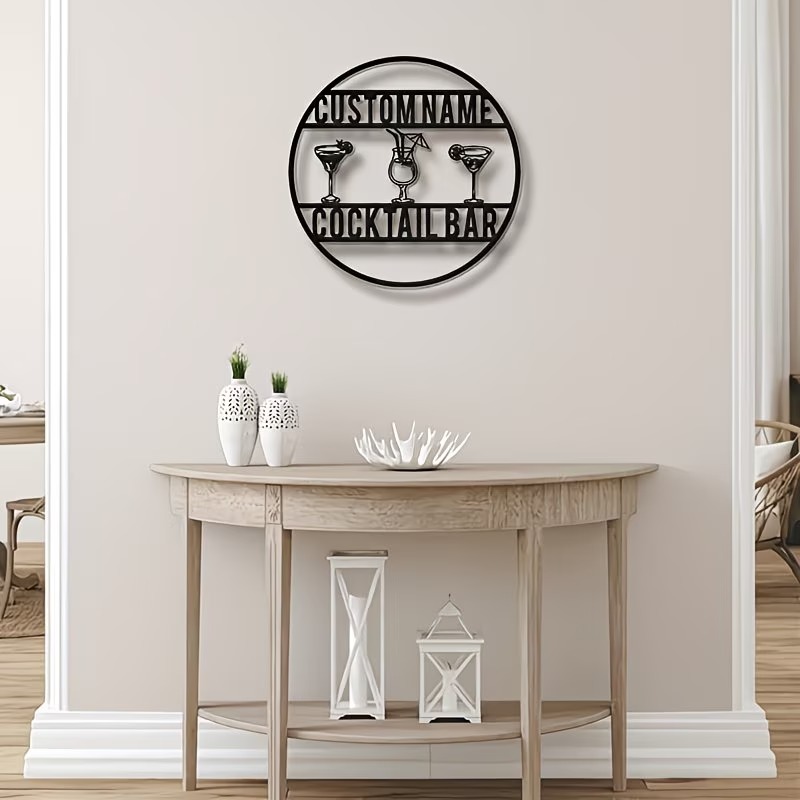 Custom Name Cocktail Bar Sign, - огляд і ціна Home Bar Cafe