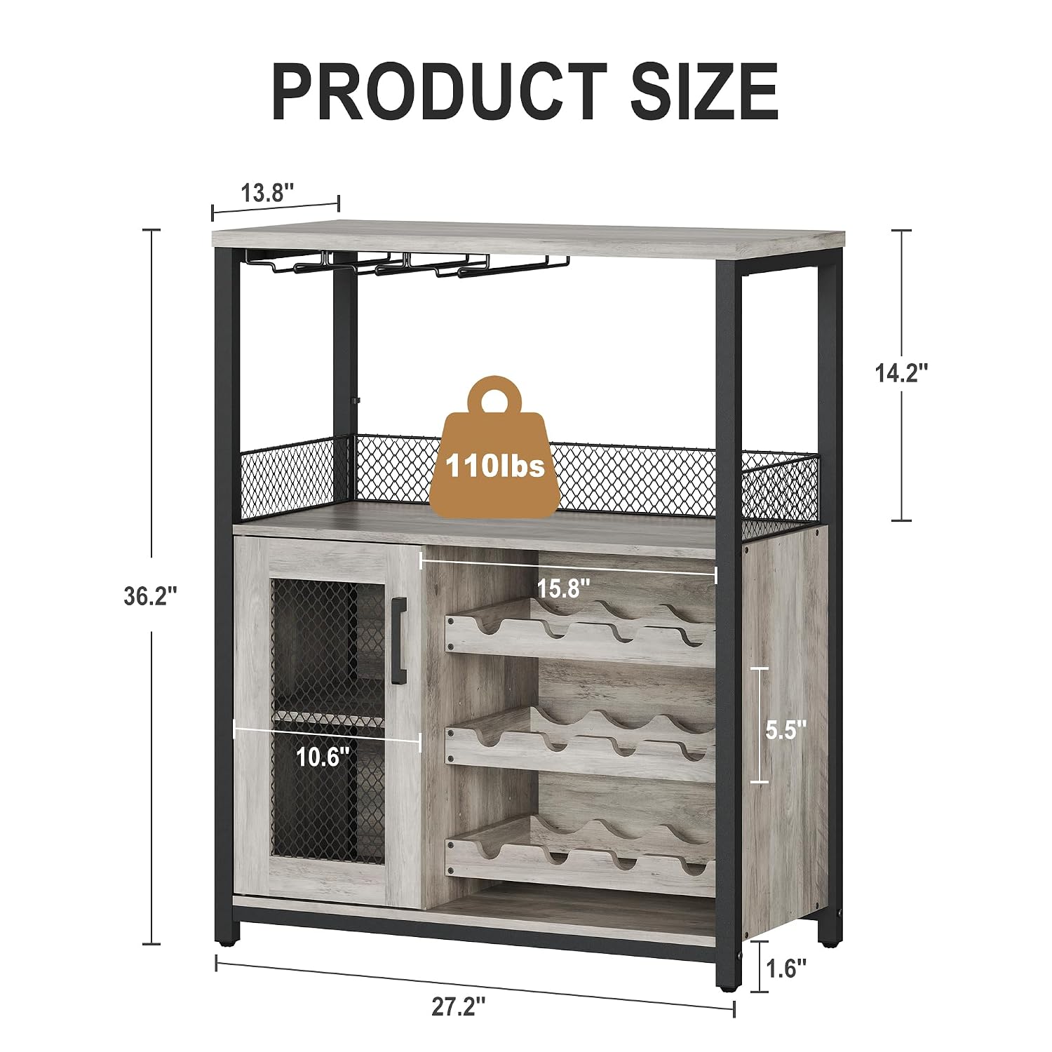 3 Tier Wine Bar Cabinet LED Li - огляд і ціна Home Bar And Cabinet