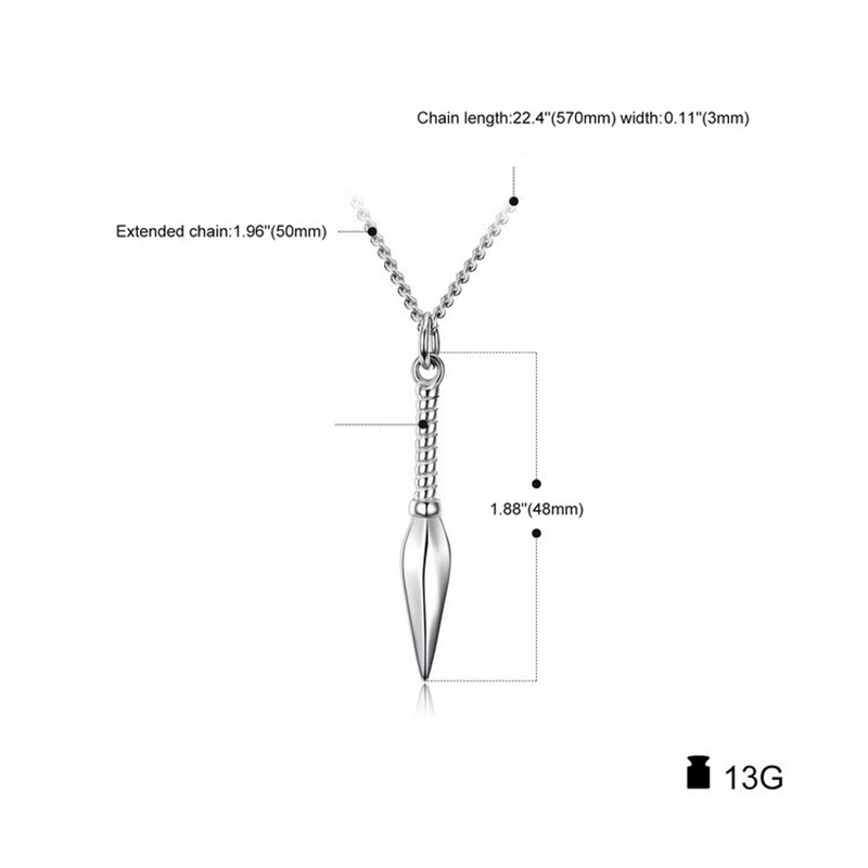 Spear Pendant Necklace For Men - огляд і ціна Bar Cart Gold
