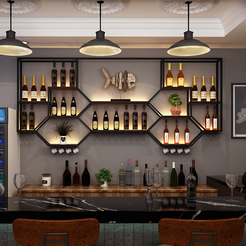 Metal Shelves Wine Cabinet Liv - огляд і ціна Home Bar And Cabinet