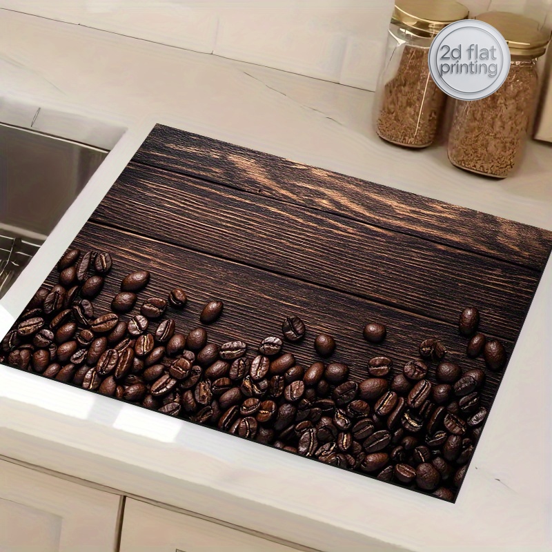 1pc Cutlery Drying Mat, Coffee - огляд і ціна Bar Mat Rubber